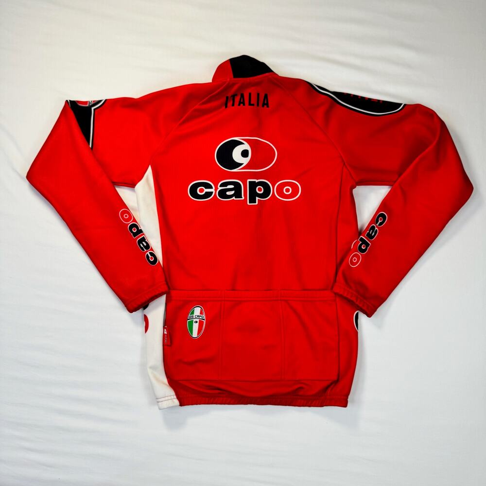 Capo Italia Cycling Jacket Red Men's Large GS Italy Road Bike Jersey Sportswear - Picture 11 of 16